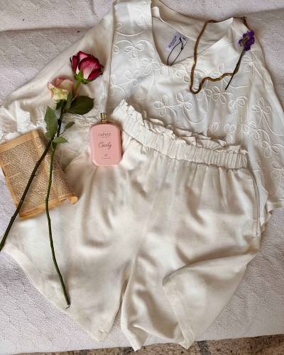 Pyjama short bonjour blanc