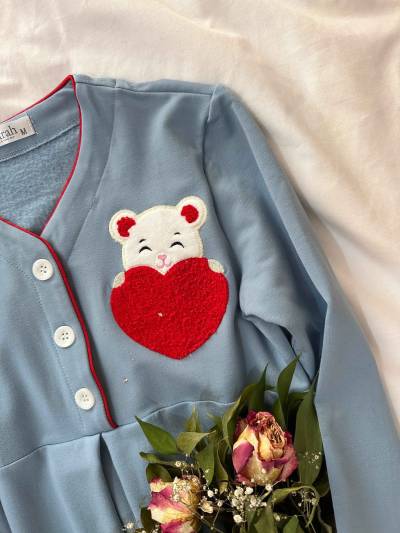 deshabillé marah rose et bleu femme enceinte