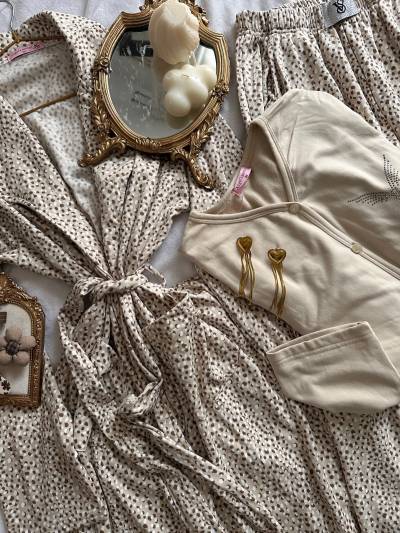 3pcs angles beige et gris