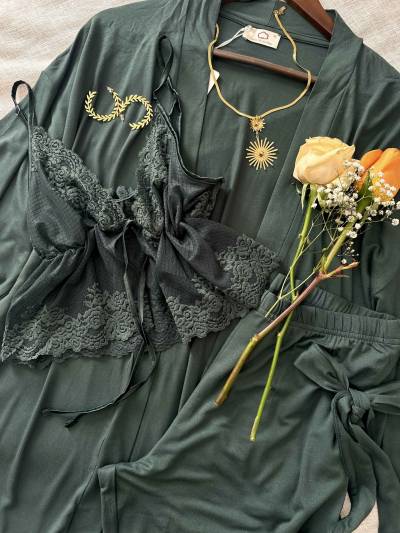 Ensemble 3pcs Penyemood vert uni