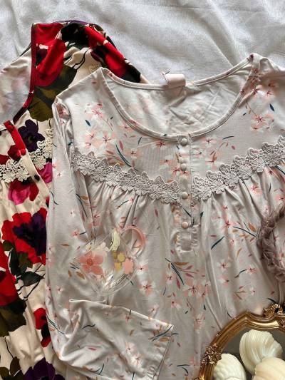 Robe H fleuri midi