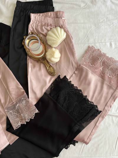 Pyjama satin H manches longues