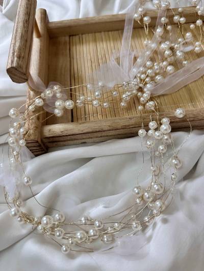Accessoires cheuveux perles / papillon