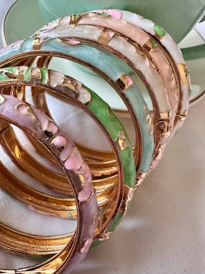 bracelet resine fleurs