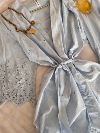 3Pcs Bone broderie anglaise