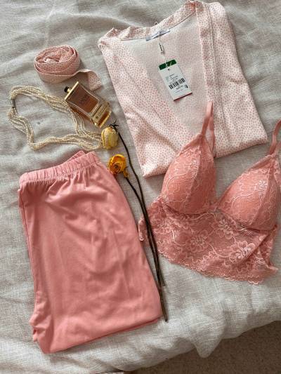Ensemble 3-pcs Arnetta rose picté